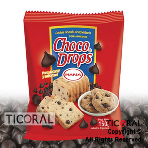 GOTAS SEMIAMARGO CHOCODROPS 1 X 150GR MAPSA